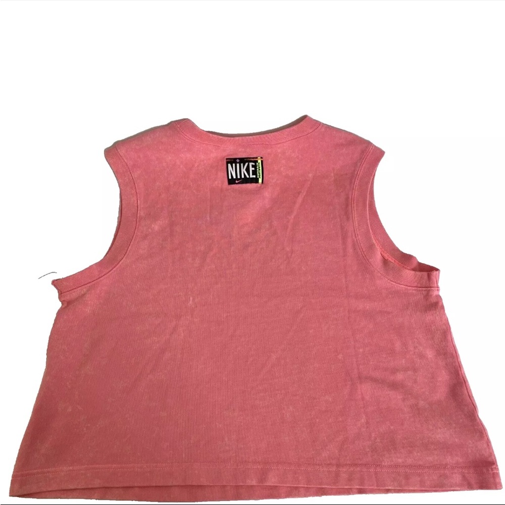 Nike Women's Tank Top Size 1X Pink Cropped White Washed Pink NWT Sweatshirt - Picture 6 of 10